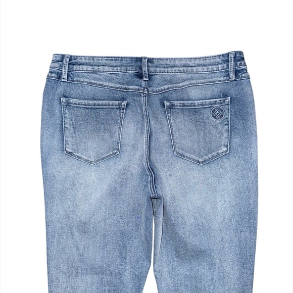 NWT Laurie Felt Forever Denim Easy Skinny Destructed Jeans Women’s 16 Raw Hem - Picture 5 of 11